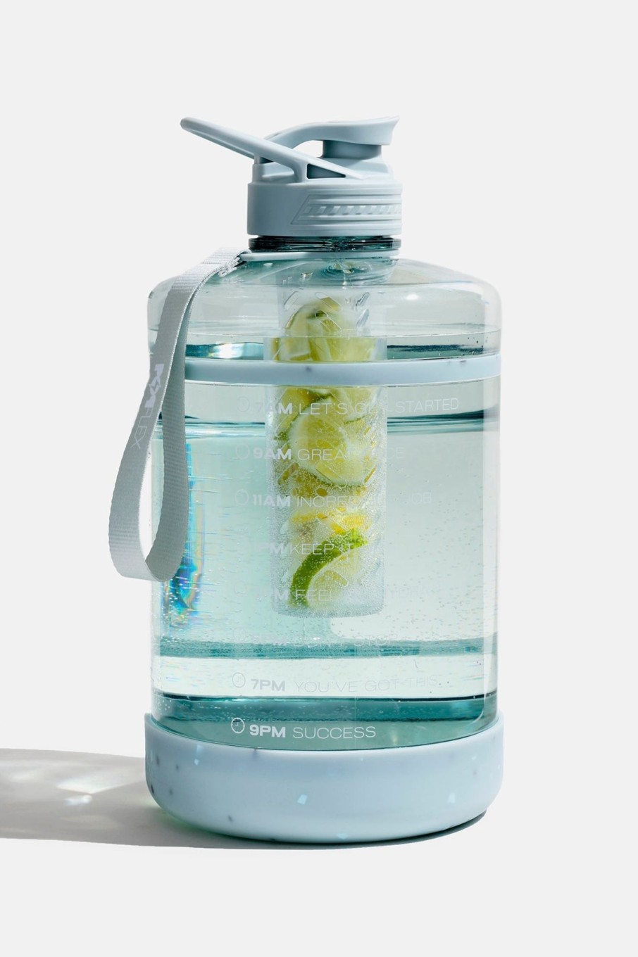 Accessories POPFLEX | Ready Set Glow Gallon Timer Bottle With Fruit Infuser - Blue Terrazzo