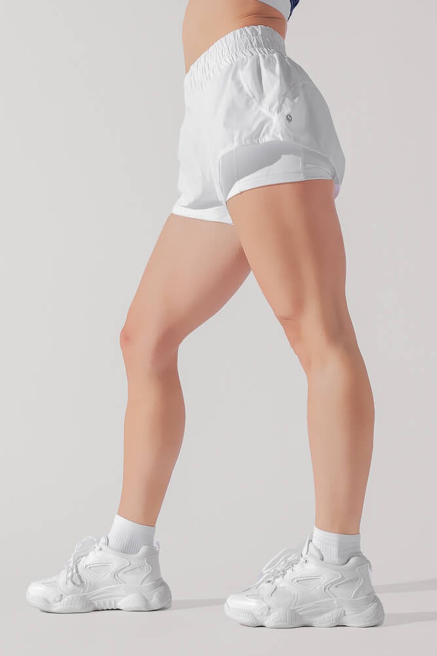 Bottoms POPFLEX | High Waisted Supershort - White