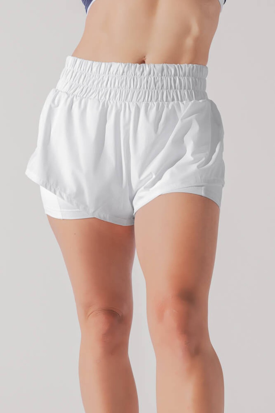 Bottoms POPFLEX | High Waisted Supershort - White