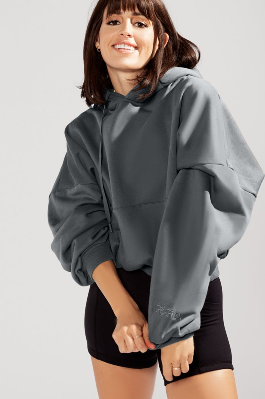 Tops POPFLEX | Pullover Cloud Hoodie - Smoke