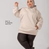 Tops POPFLEX | Long Cloud Hoodie - Blushing Beige