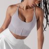 Tops POPFLEX | Plie Corset Crop Bralette - Lavender Grey