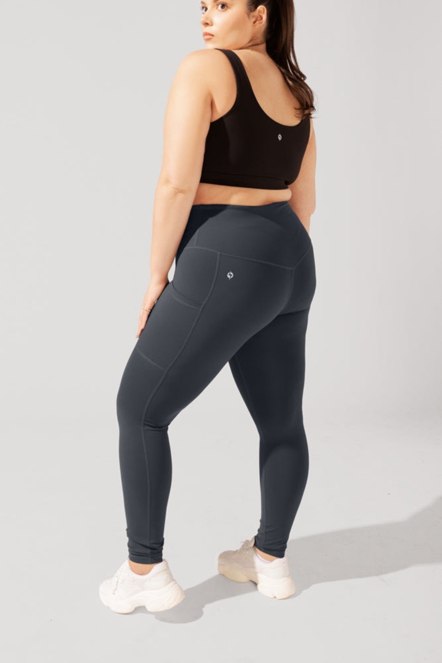 Bottoms POPFLEX | Supersculpt Leggings With Pockets (Soft Touch) - Smoky Grey