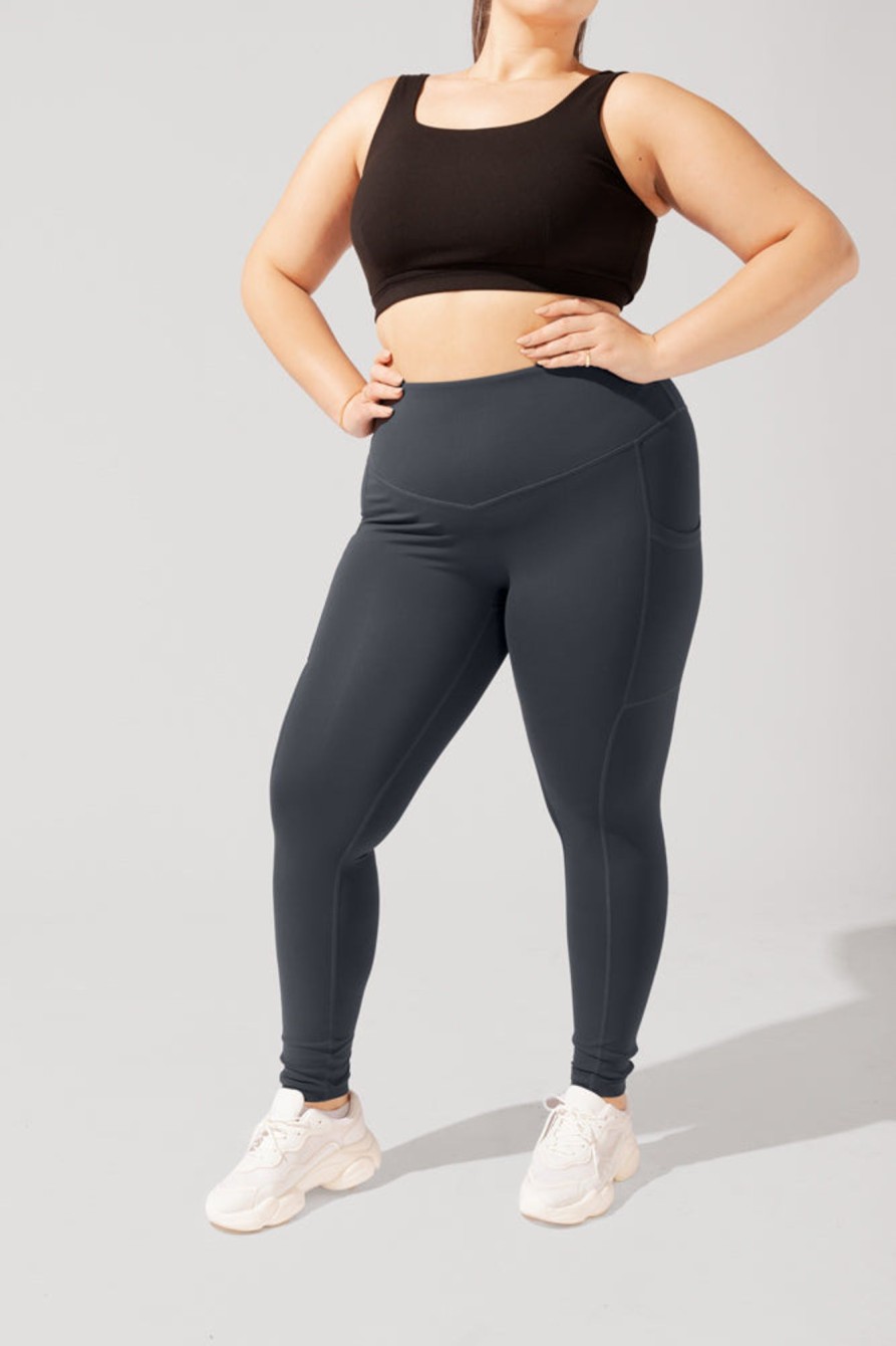 Bottoms POPFLEX | Supersculpt Leggings With Pockets (Soft Touch) - Smoky Grey