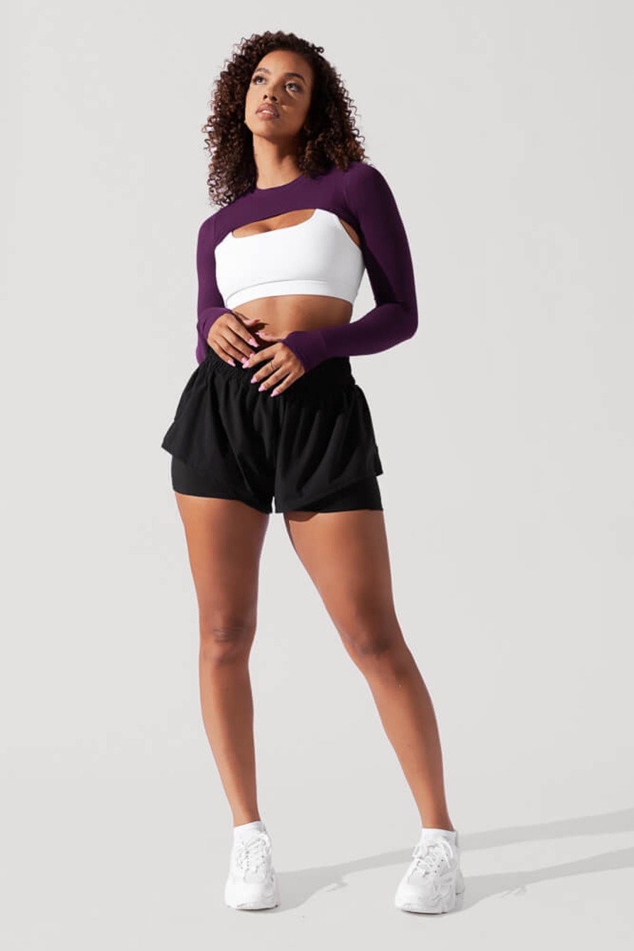 Tops POPFLEX | Releve Ribbed Shrug - Winter Plum