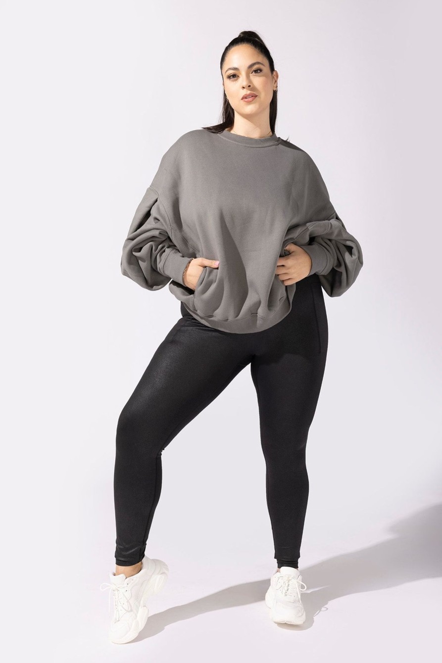 Tops POPFLEX | Brunch Sweater- Smoke