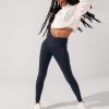 Bottoms POPFLEX | Crisscross Hourglass® Leggings With Pockets (Soft Touch) - Smoky Navy