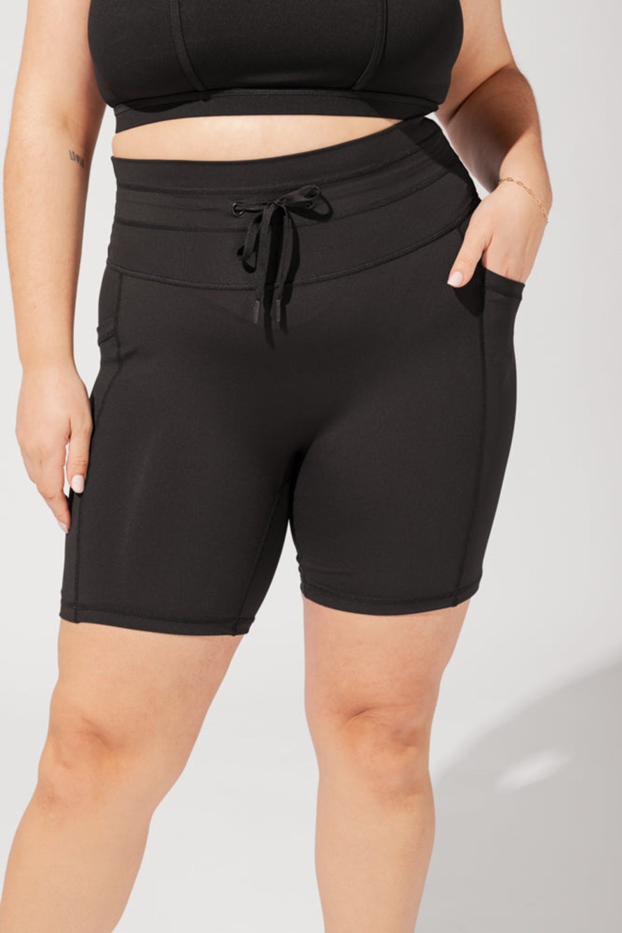 Bottoms POPFLEX | Cargo Biker Short With Pockets (Pet Hair Resistant) - Black