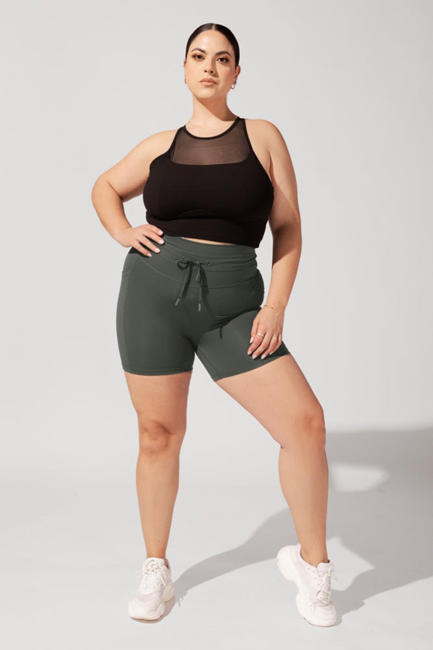 Bottoms POPFLEX | Cargo Booty Short With Pockets (Pet Hair Resistant) - Forestwood