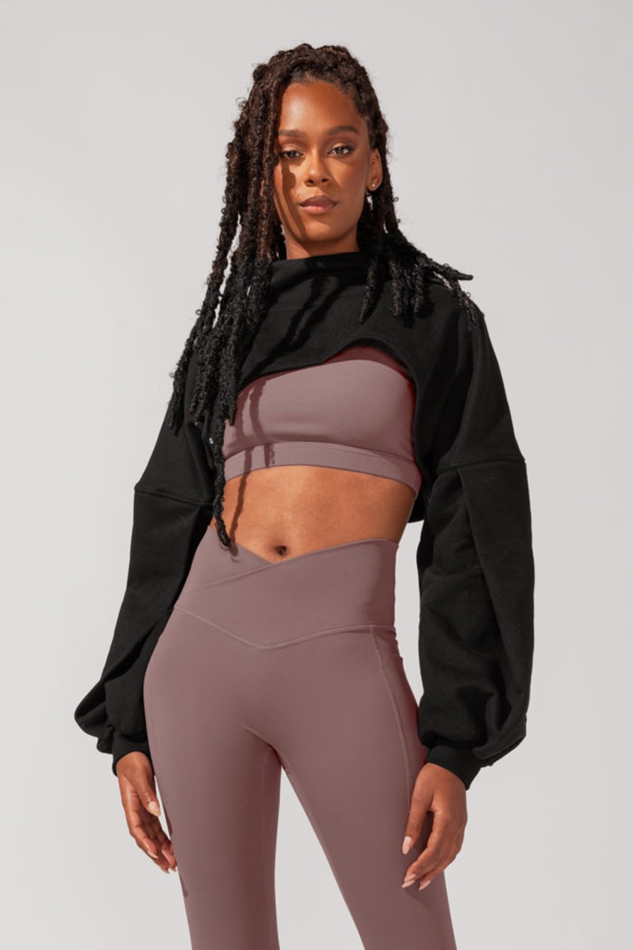 Tops POPFLEX | Mockneck Shruggie - Black