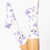 Accessories POPFLEX | Meh Face Mid-Calf Gym Socks - Purple Tie Dye