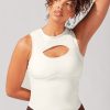 Tops POPFLEX | Peekaboo Crew Tank - Coconut Cream