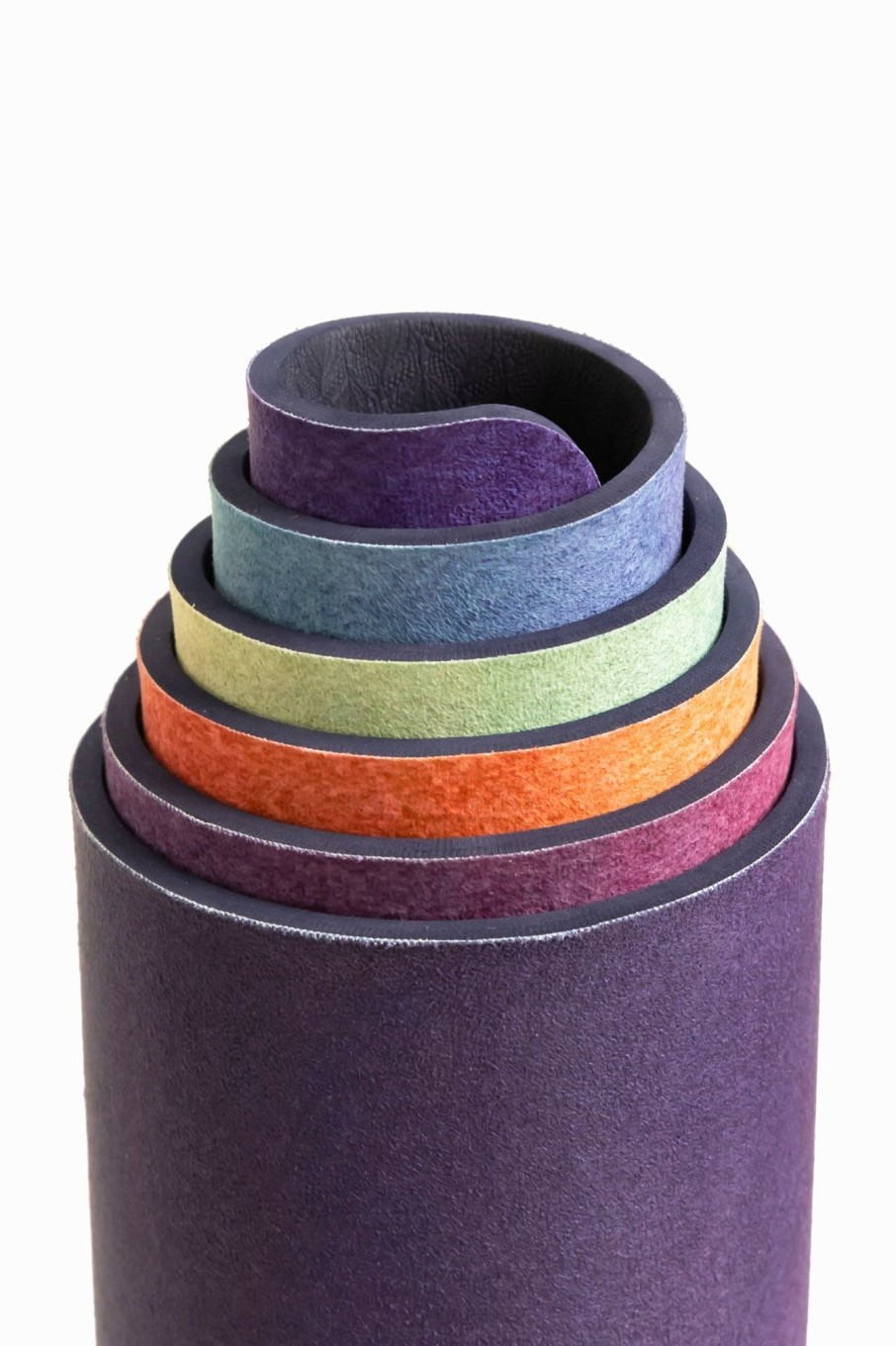 Workout POPFLEX | Vegan Suede Yoga Mat - Moody Rainbow