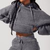 Bottoms POPFLEX | Faux Sherpa Short With Pockets - Cool Grey