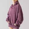 Tops POPFLEX | Long Cloud Hoodie - Deep Plum