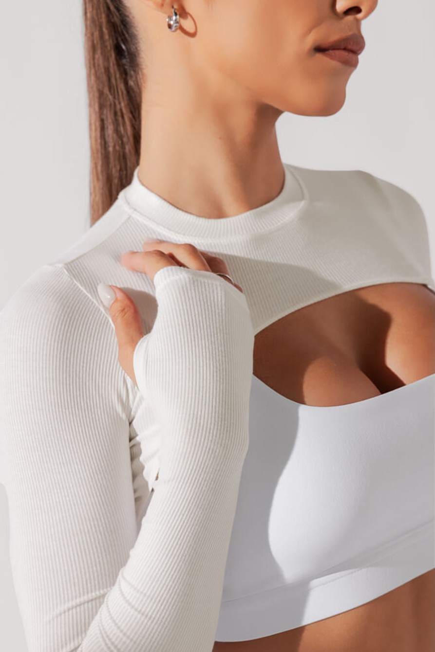 Tops POPFLEX | Releve Ribbed Shrug - Sugar